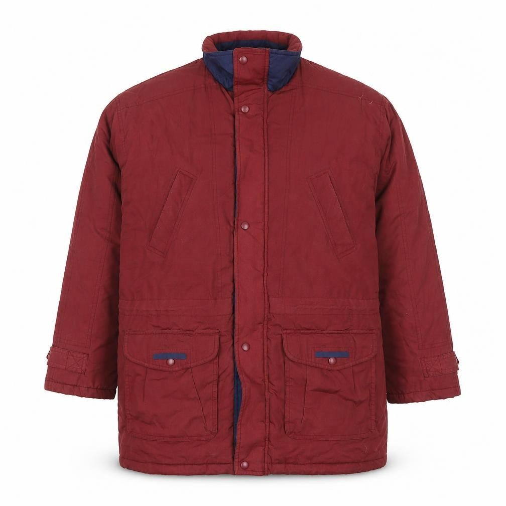 Premier Man Men’s Red Parka Jacket Size M Polyester Cotton