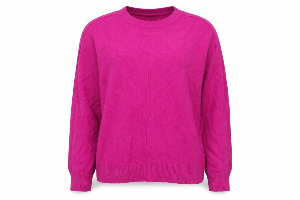 If It Were Me Womens Pink L Pullover Crew Knit Jumper
