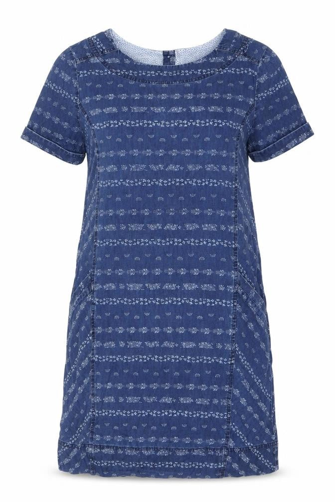 Laura Ashley Women’s Blue Floral Shift Dress Size 12 Boho Casual