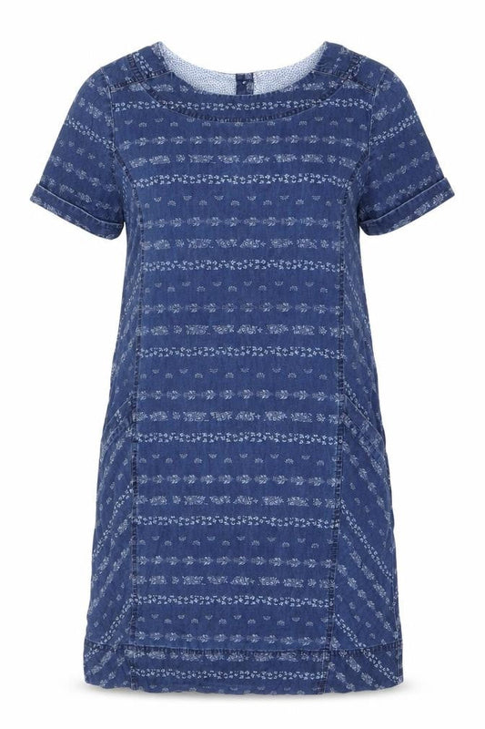 Laura Ashley Women’s Blue Floral Shift Dress Size 12 Boho Casual