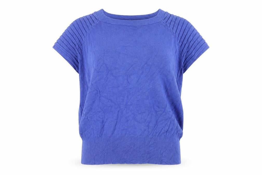 Principles by Ben de Lisi Womens Blue Size 18 Short Sleeve Pullover Jumper