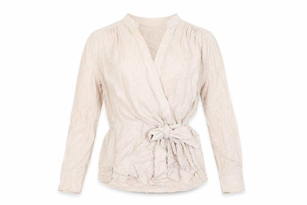 Marks & Spencer Per Una Women’s Beige Wrap Blouse Size 10