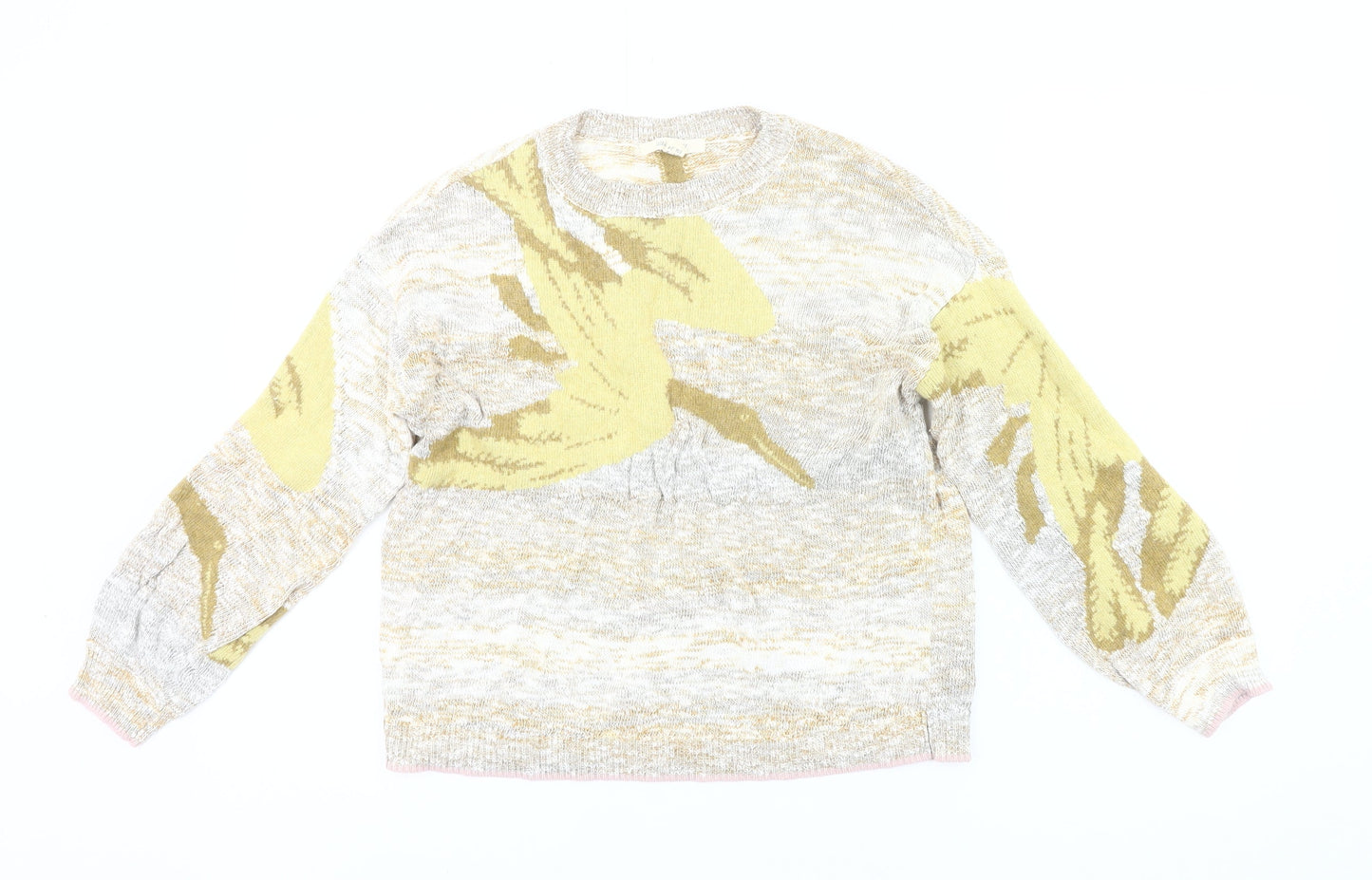 White Stuff Women’s Multicoloured Knit Jumper UK 6 Crew Neck Pullover