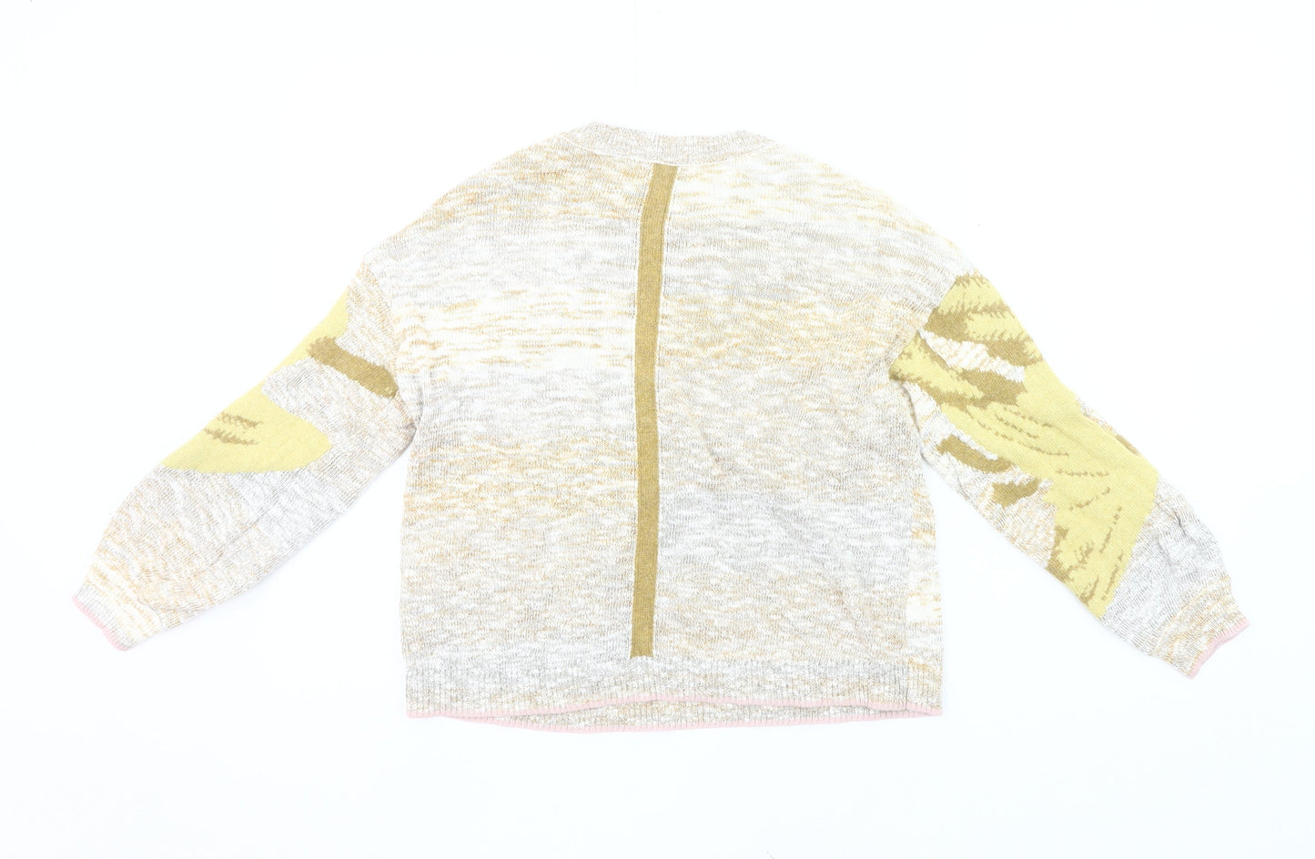 White Stuff Women’s Multicoloured Knit Jumper UK 6 Crew Neck Pullover