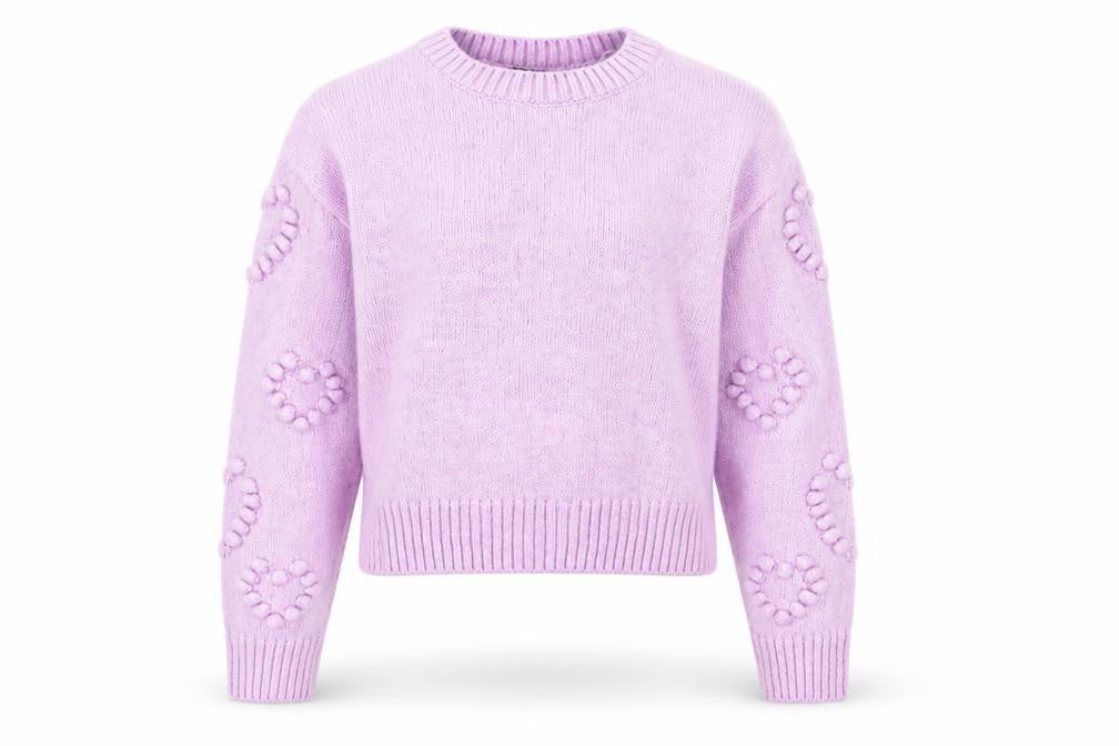 New Look Girls Purple Acrylic Knit Jumper Age 12-13 Pullover Long Sleeve
