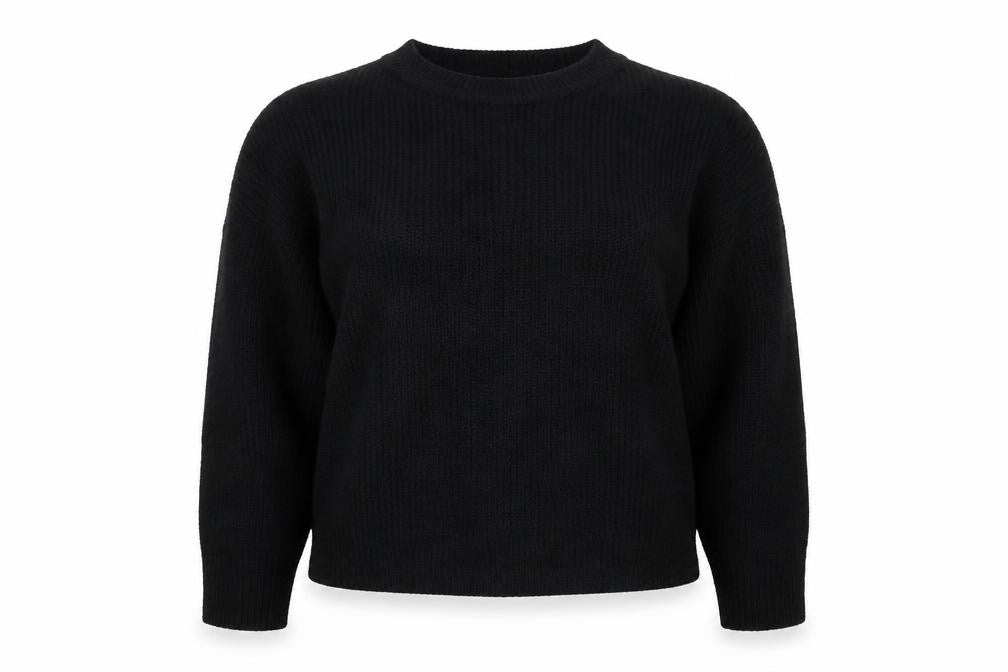 PrettyLittleThing Women's Black Chunky Knit Pullover Jumper Size M