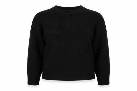 PRETTYLITTLETHING Women's Black Chunky Knit Pullover Jumper Size M