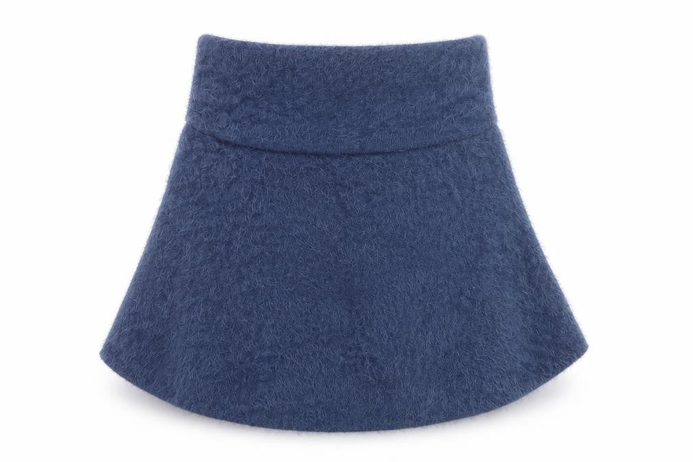 Alice Collins Women’s Blue A-Line Short Skirt Size 14 Nylon Knit