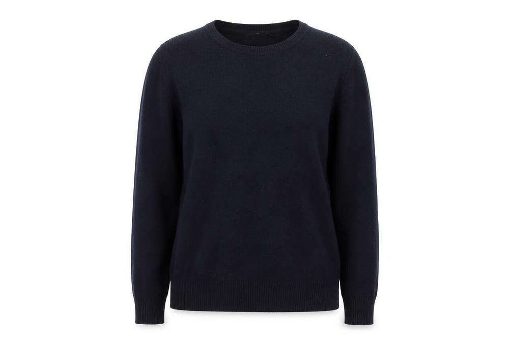 Eugen Klein Women Blue Size 14 Pullover Round Neck Knit Jumper