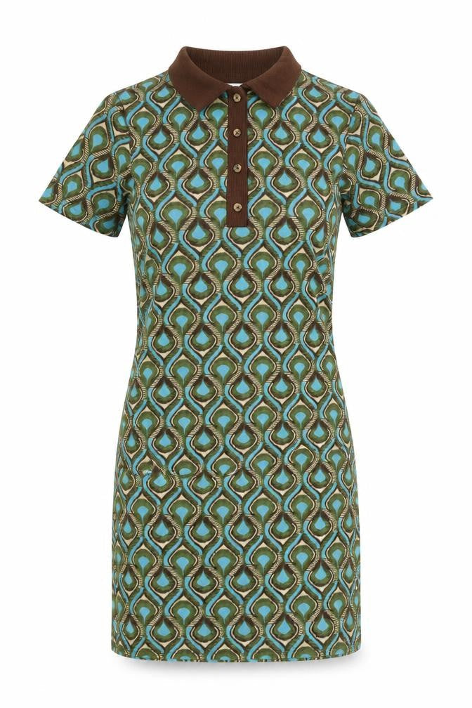 Primark Women’s Multicoloured Geometric Collared Shirt Dress Size 4