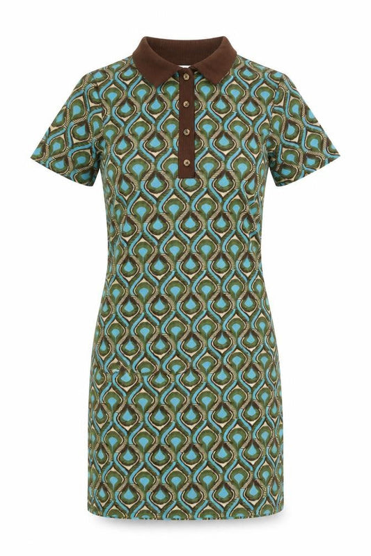 Primark Women’s Multicoloured Geometric Collared Shirt Dress Size 4