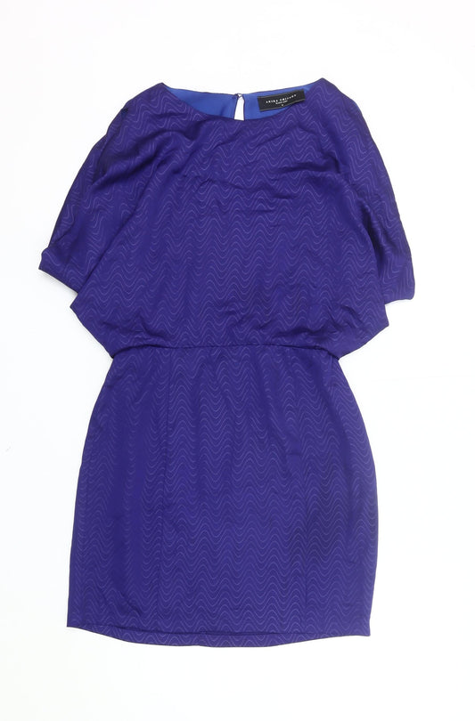 Akira Chicago Women’s Blue Blouson Short Dress Size M Party