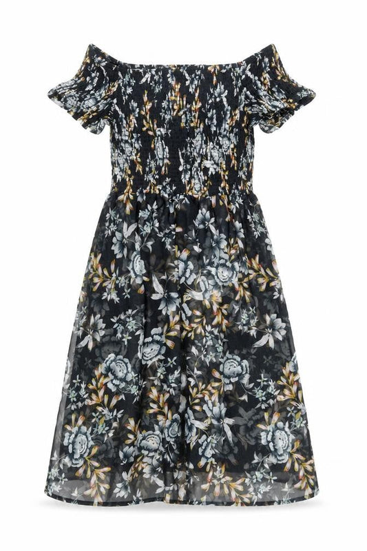 Boux Avenue Women’s Black Floral Midi A-Line Dress Size 10-12