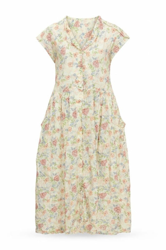 Isabelle Women’s Multicoloured Floral Midi A-Line Dress Size 12