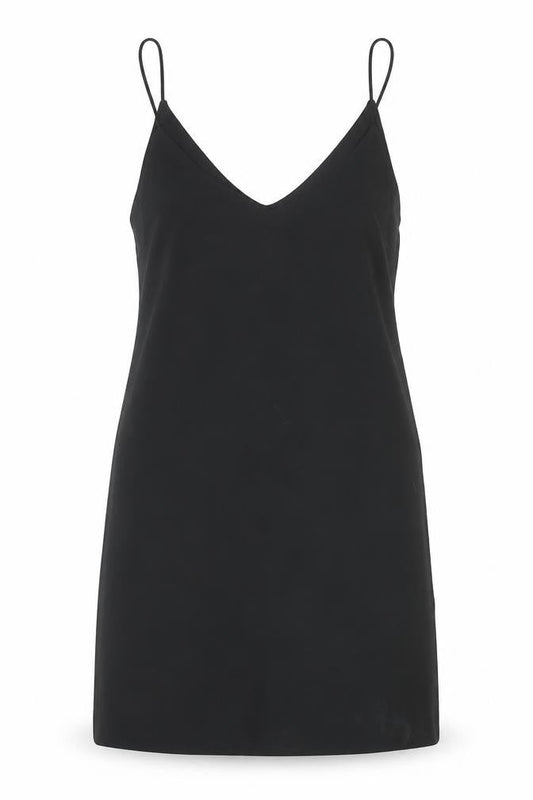 ASOS Women’s Black Size 8 Slip Dress Sleeveless V-Neck Stretch