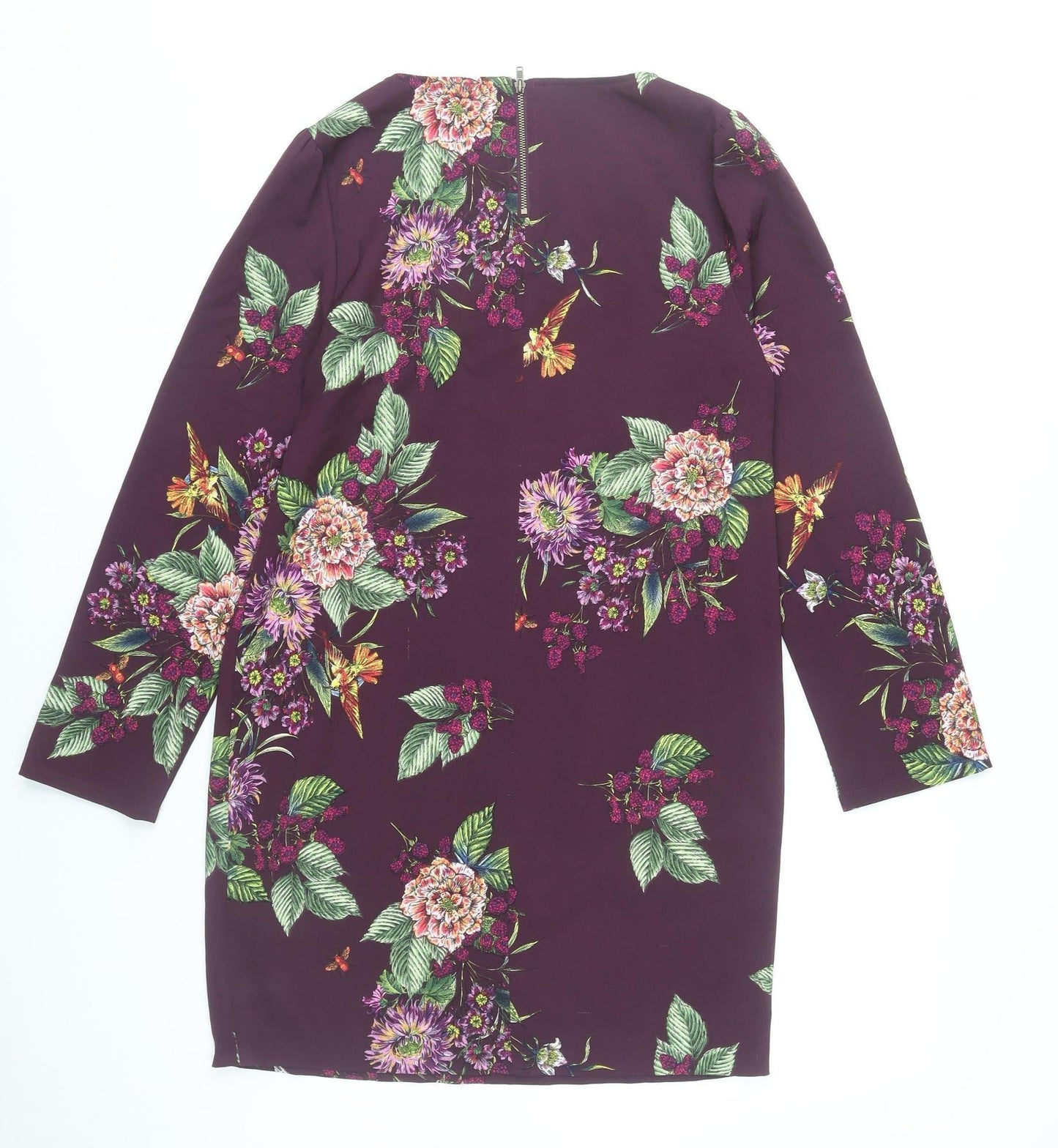 Darling Women Purple Floral Shift Dress Size S Knee Length