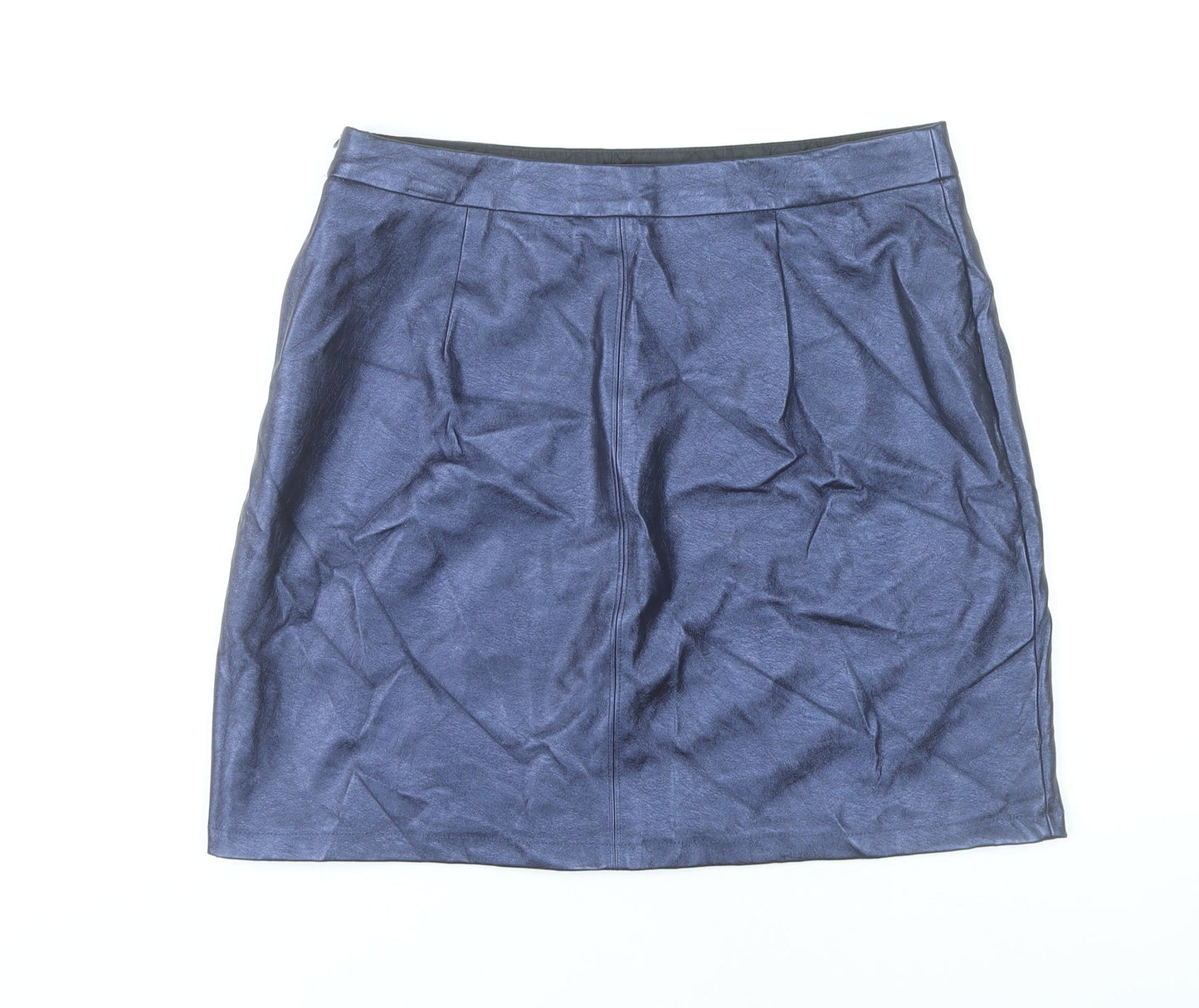 Papaya Womens Blue Size 12 Pencil Skirt Knee Length Lined