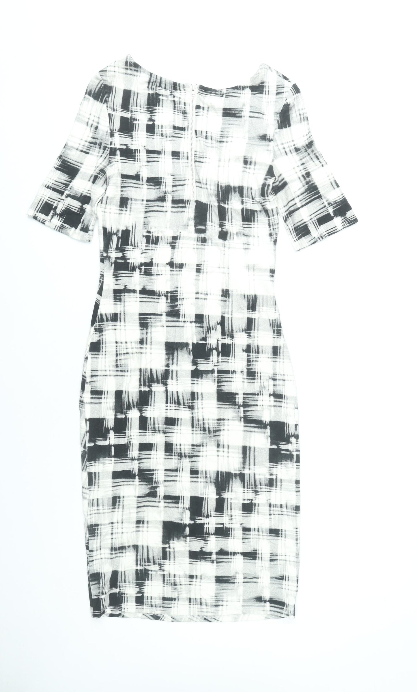 Phase Eight Women’s Black White Check Sheath Dress Size 10
