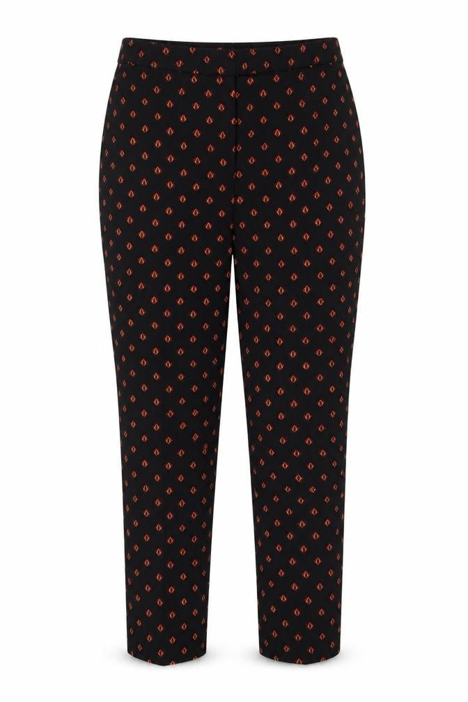 Very x Kate Wright Womens Black Geometric Trousers Size 10