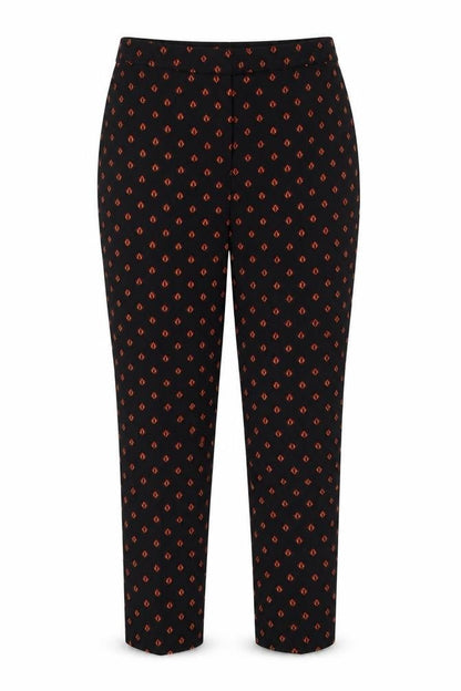 Very x Kate Wright Womens Black Geometric Trousers Size 10