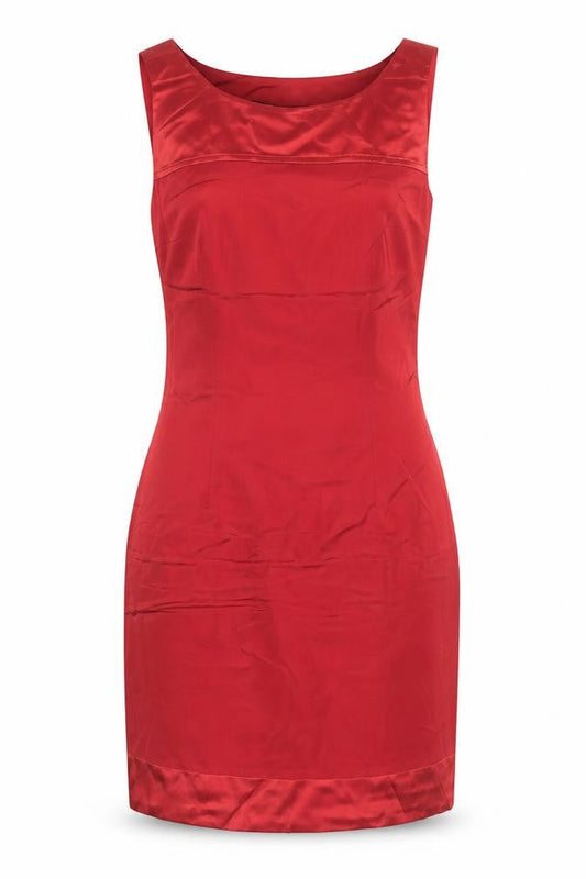H&M Womens Red Sheath Cocktail Dress Size 8 Sleeveless Party