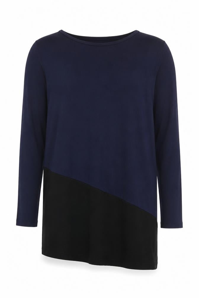 Long Tall Sally Women’s Blue Black Tall Shift Dress Size M Knee Length