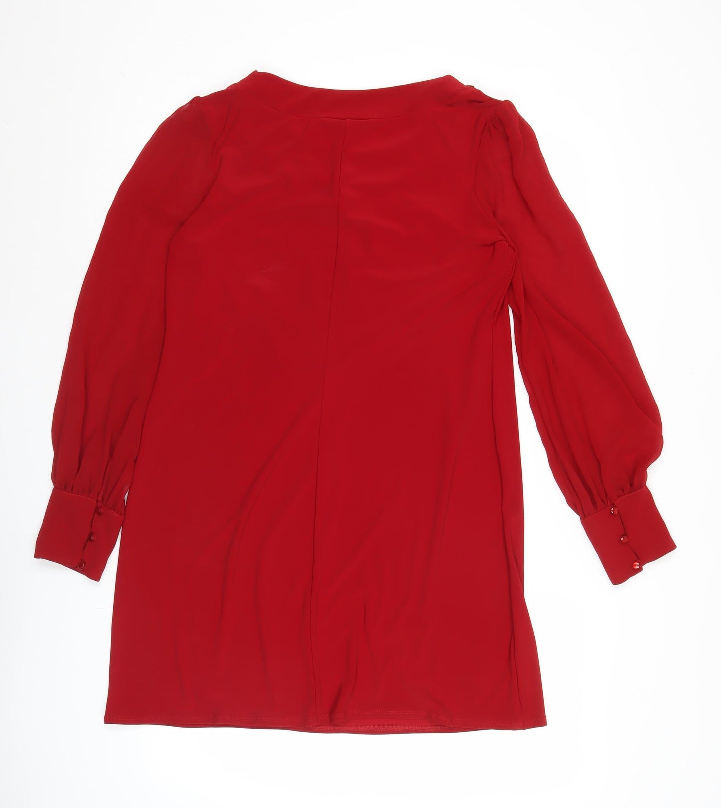 Wallis Women Red Shift Dress Size 14 Party Cocktail Beaded