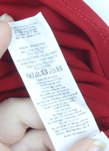 Wallis Women Red Shift Dress Size 14 Party Cocktail Beaded
