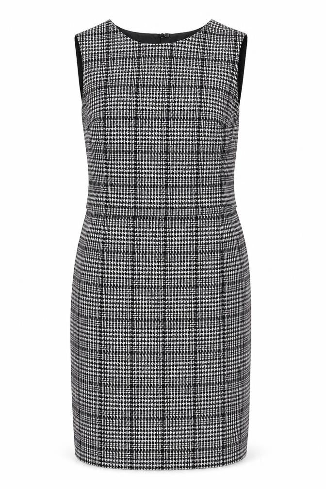 Marks & Spencer Women’s Black Houndstooth Sheath Dress Size 18