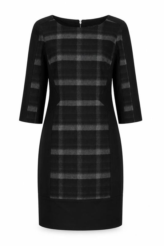 Marks & Spencer Women’s Black Check Sheath Dress UK 8 Workwear