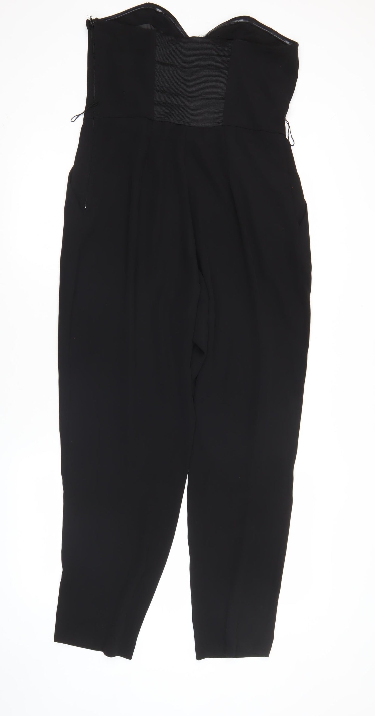 H&M Women’s Black Strapless Tapered Jumpsuit Size 14
