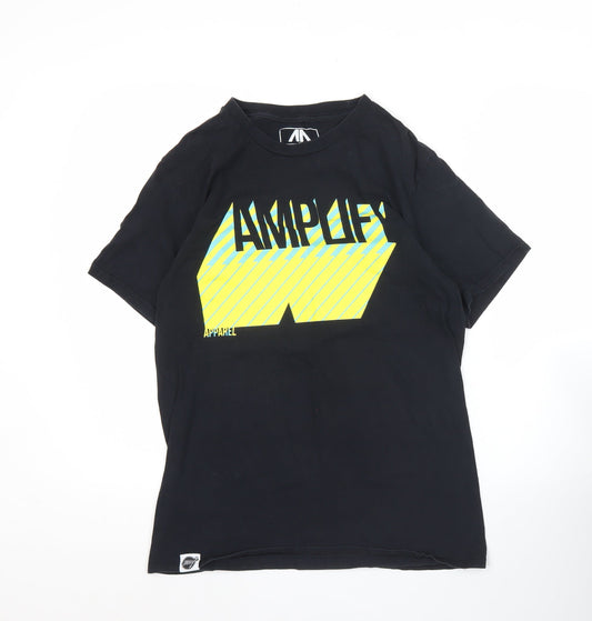 Amplify Apparel Men's Black M Graphic Music T-Shirt Crew Neck