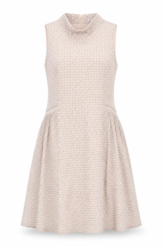 Next Women’s Beige Polka Dot A-Line Sleeveless Dress Size 10