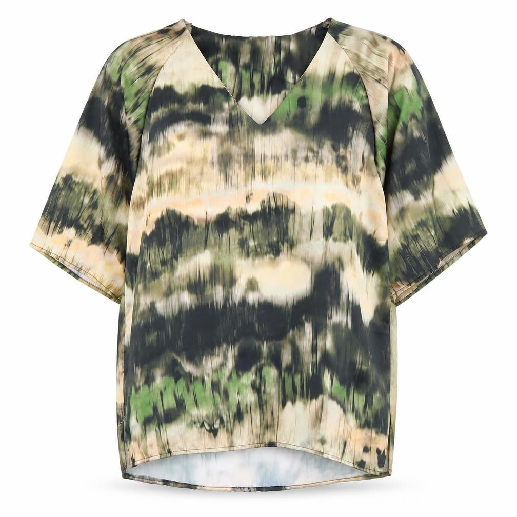 Primark Women’s Multicoloured Tie-Dye V-Neck Tunic Blouse Size 14
