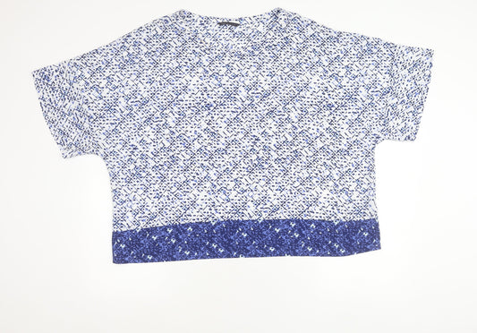 Marks and Spencer Women’s Blue Geometric Tunic Blouse Size 22
