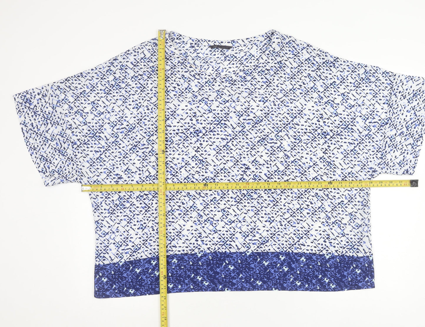 Marks and Spencer Women’s Blue Geometric Tunic Blouse Size 22