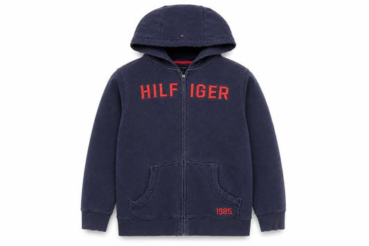Tommy Hilfiger Boys Blue Zip Hoodie Jacket 12-14 Years Hooded Logo