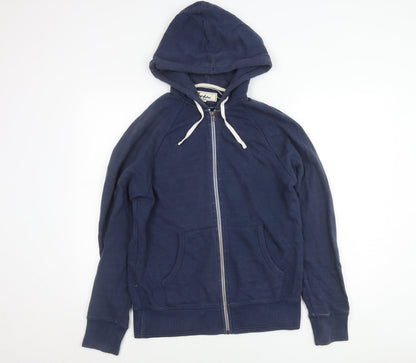 Boden Men’s Blue Cotton Full Zip Hooded Jacket Size S