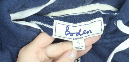 Boden Men’s Blue Cotton Full Zip Hooded Jacket Size S