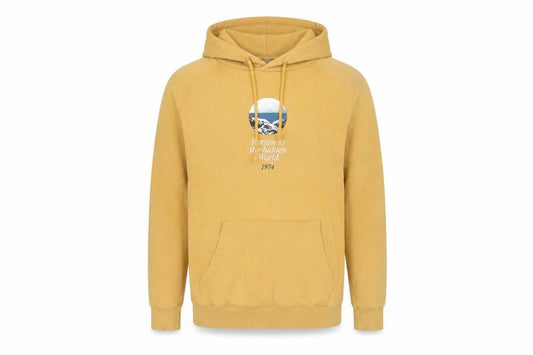 Pull&Bear Men’s Beige Pullover Hoodie S Graphic Print Cotton
