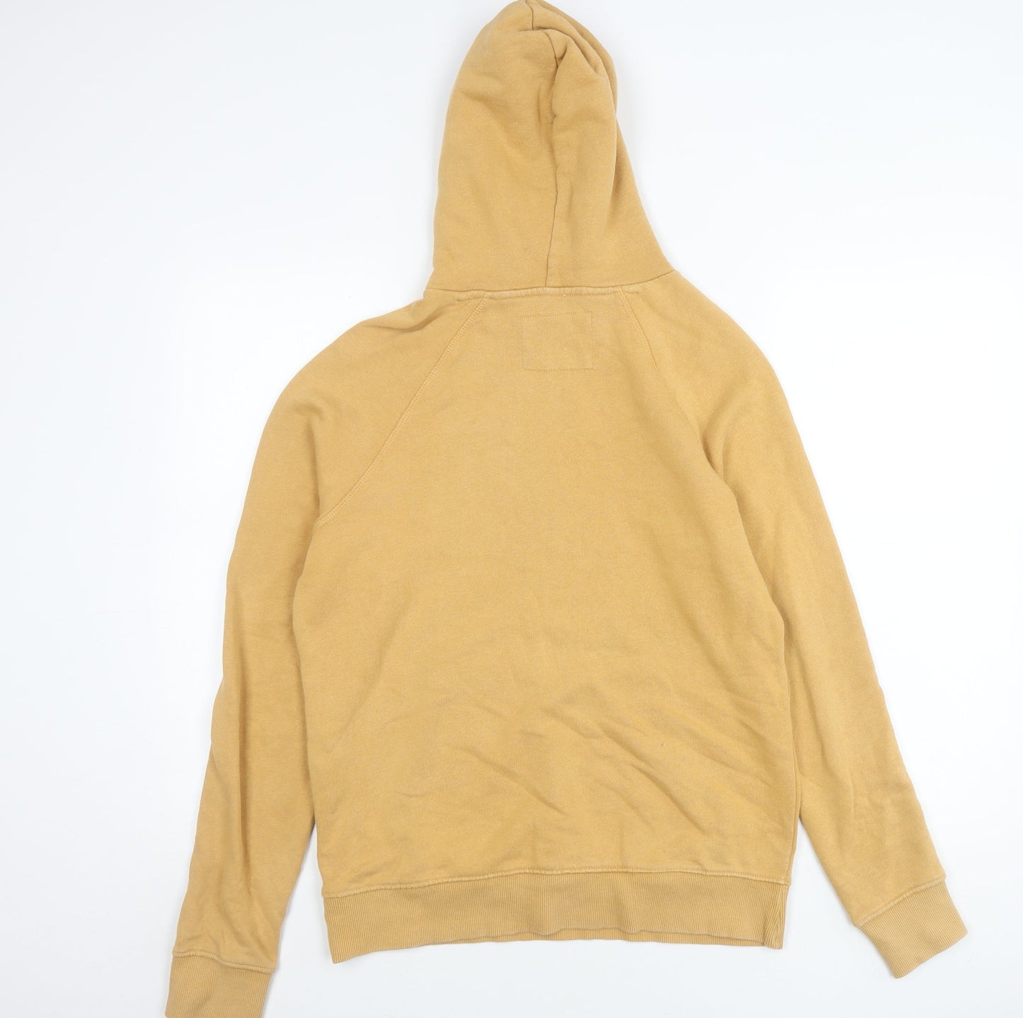 Pull & Bear Men’s Beige Pullover Hoodie S Graphic Print Cotton