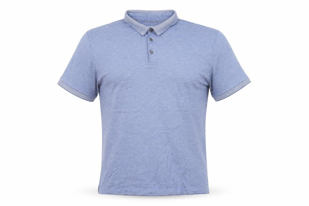 Jasper Conran Men’s Blue Cotton Polo Shirt L Short Sleeve Casual