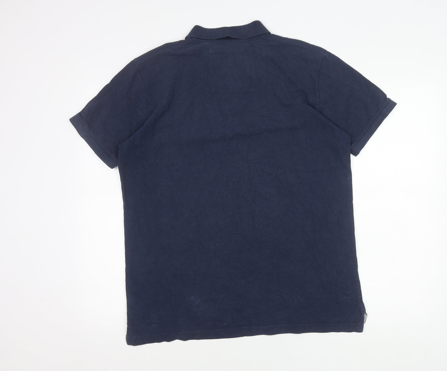 Weird Fish Men's Blue Polo Shirt Size M Cotton Short Sleeve