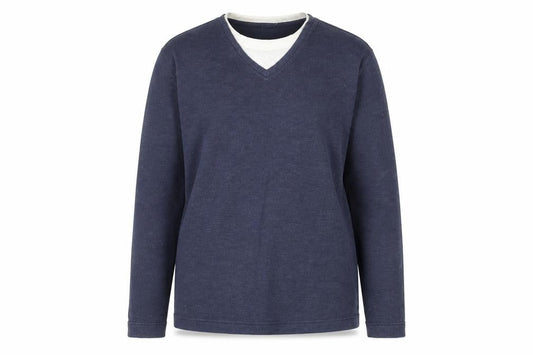 Marks Womens & Spencer Blue Harbour Blue V-Neck Pullover Jumper M