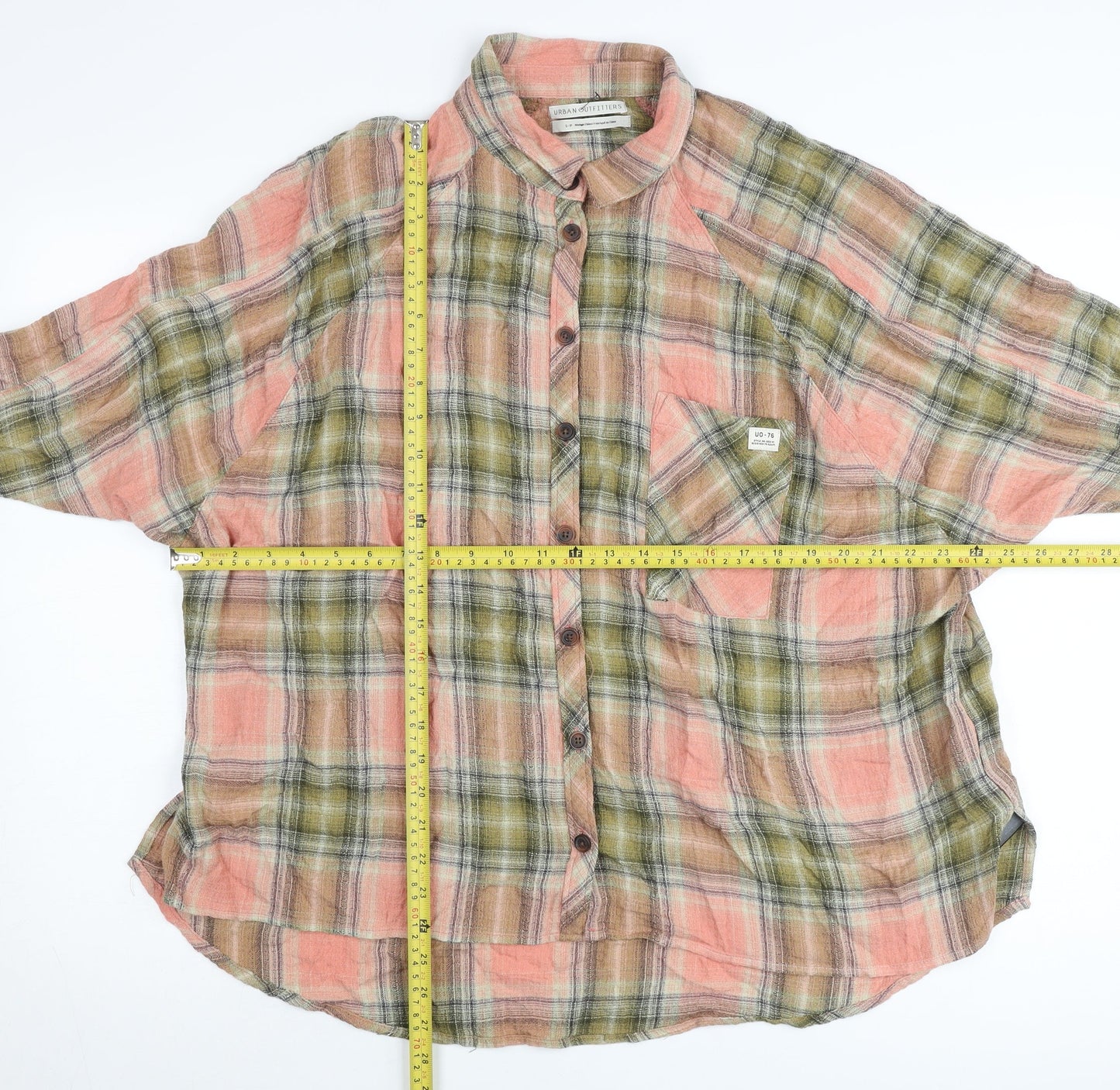 Urban Outfitters Womens Plaid Button Up Shirt Multicoloured Size S