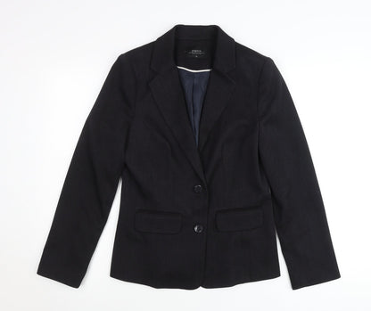 Additional front view of Papaya Women Black, size 10, Tailored Polyester suit jacket