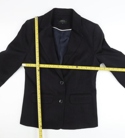 Back view of Papaya Women Black, size 10, Tailored Polyester suit jacket