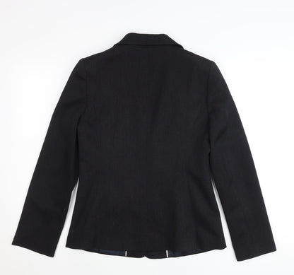 Close-up detail of Papaya Women Black, size 10, Tailored Polyester suit jacket