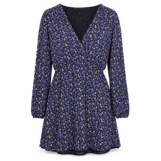 Zara Women’s Multicoloured Floral A-Line V-Neck Short Dress Size 12