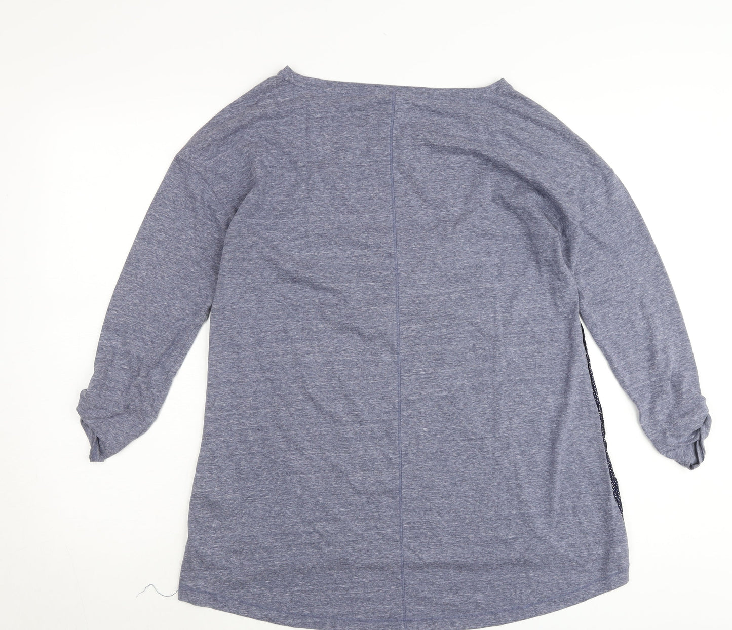 White Stuff Womens Blue Polka Dot Tunic Jumper Size Regular 3/4 Sleeve